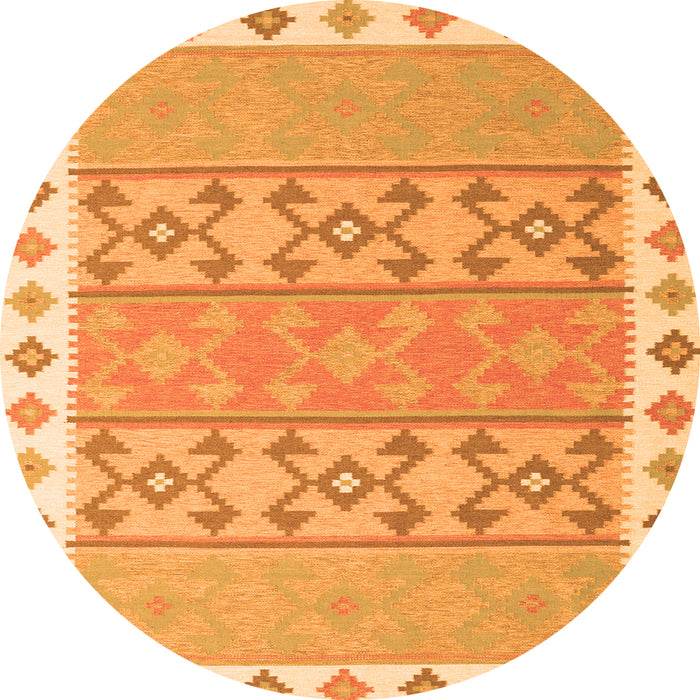 Square Southwestern Orange Country Rug, con1836org
