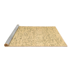 Sideview of Machine Washable Abstract Brown Contemporary Rug, wshcon1837brn