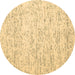 Round Abstract Brown Contemporary Rug, con1837brn