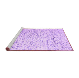 Sideview of Machine Washable Abstract Purple Contemporary Area Rugs, wshcon1837pur