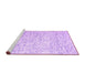 Sideview of Machine Washable Abstract Purple Contemporary Area Rugs, wshcon1837pur