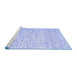 Sideview of Machine Washable Abstract Blue Contemporary Rug, wshcon1837blu