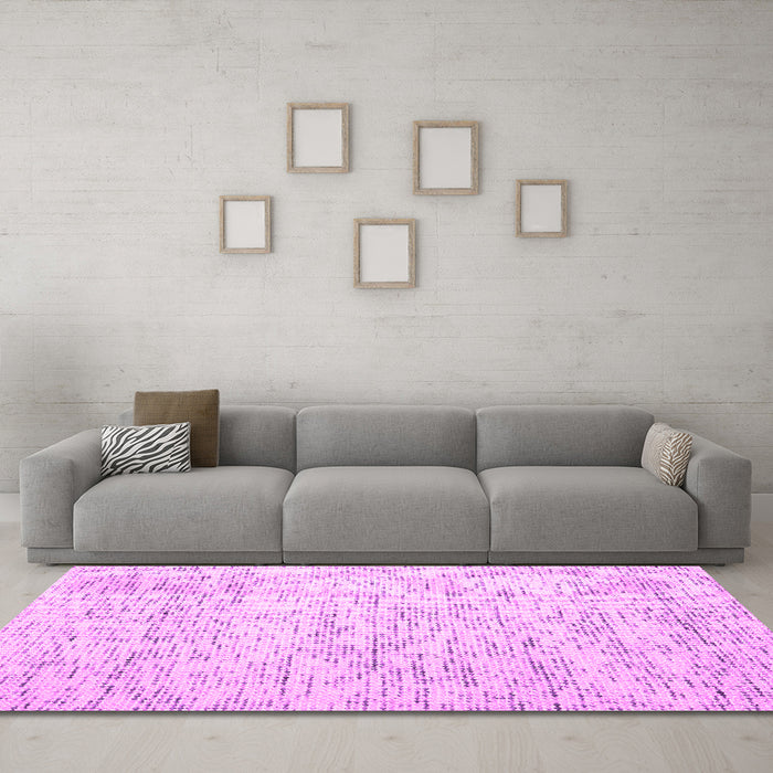 Machine Washable Abstract Pink Contemporary Rug in a Living Room, wshcon1837pnk