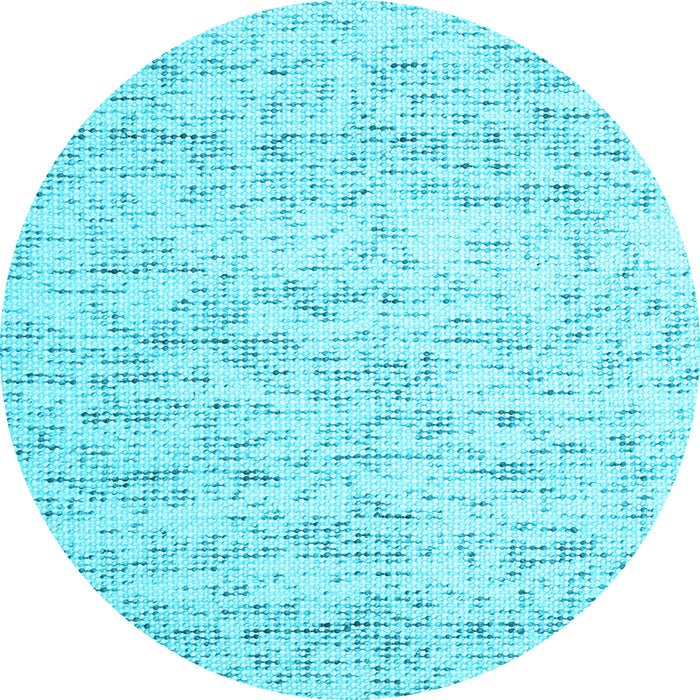 Round Machine Washable Abstract Light Blue Contemporary Rug, wshcon1837lblu
