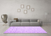 Machine Washable Abstract Purple Contemporary Rug, wshcon1838pur