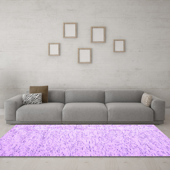 Machine Washable Abstract Purple Contemporary Area Rugs in a Living Room, wshcon1838pur