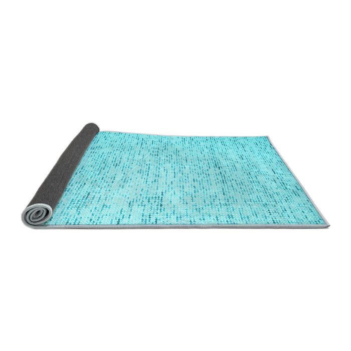 Sideview of Abstract Light Blue Contemporary Rug, con1838lblu
