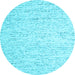 Round Machine Washable Abstract Light Blue Contemporary Rug, wshcon1838lblu