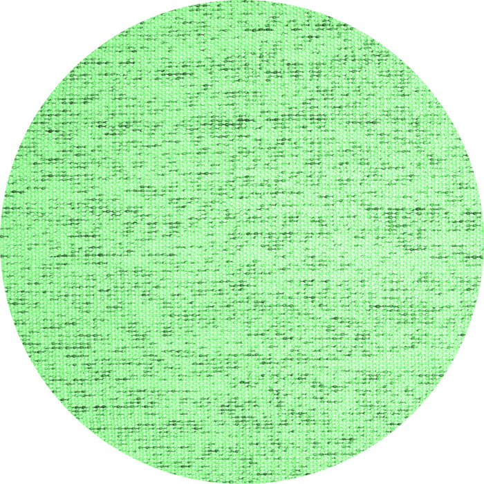 Round Abstract Emerald Green Contemporary Rug, con1838emgrn