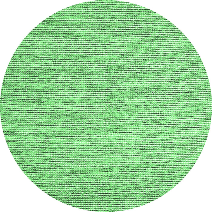 Round Abstract Emerald Green Contemporary Rug, con1839emgrn