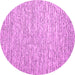 Round Machine Washable Abstract Pink Contemporary Rug, wshcon1839pnk