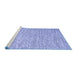 Sideview of Machine Washable Abstract Blue Contemporary Rug, wshcon1839blu