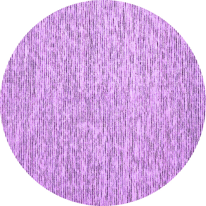 Round Abstract Purple Contemporary Rug, con1839pur