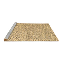 Sideview of Machine Washable Abstract Brown Contemporary Rug, wshcon1839brn