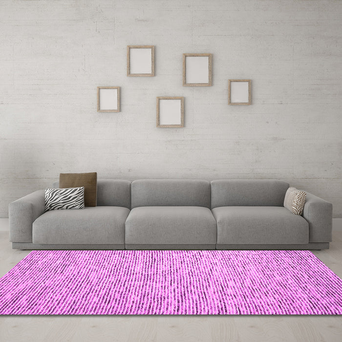 Machine Washable Abstract Pink Contemporary Rug in a Living Room, wshcon1839pnk