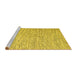 Sideview of Machine Washable Abstract Yellow Contemporary Rug, wshcon1839yw