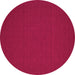 Round Abstract Pink Contemporary Rug, con183pnk