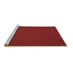 Sideview of Machine Washable Abstract Brown Contemporary Rug, wshcon183brn