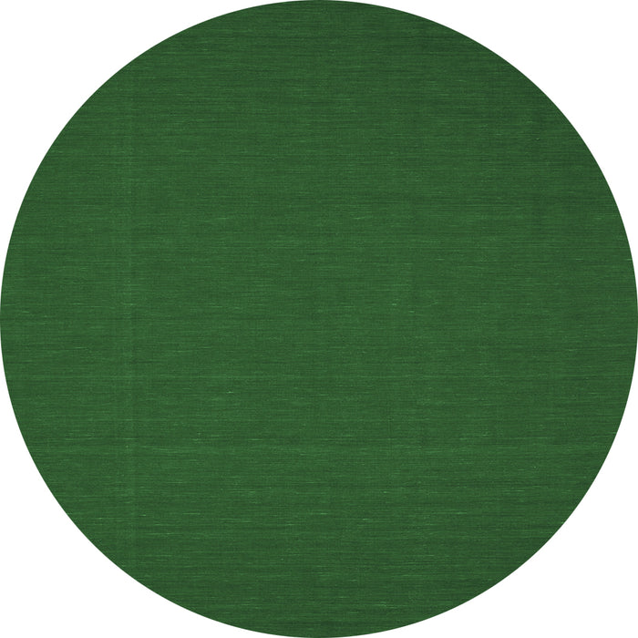 Round Abstract Emerald Green Contemporary Rug, con183emgrn
