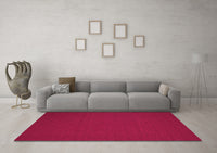 Machine Washable Abstract Pink Contemporary Rug, wshcon183pnk