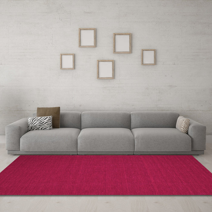 Machine Washable Abstract Pink Contemporary Rug in a Living Room, wshcon183pnk