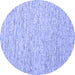 Round Abstract Blue Contemporary Rug, con1840blu