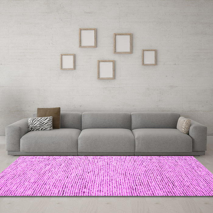 Machine Washable Abstract Pink Contemporary Rug in a Living Room, wshcon1840pnk