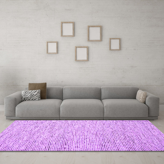 Machine Washable Abstract Purple Contemporary Area Rugs in a Living Room, wshcon1840pur