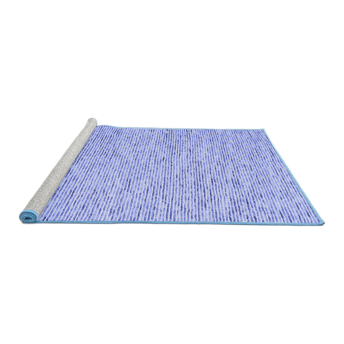 Sideview of Machine Washable Abstract Blue Contemporary Rug, wshcon1840blu
