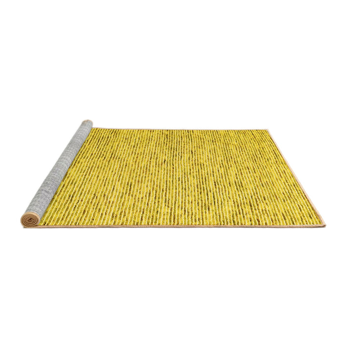 Sideview of Machine Washable Abstract Yellow Contemporary Rug, wshcon1840yw