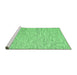 Sideview of Machine Washable Abstract Emerald Green Contemporary Area Rugs, wshcon1840emgrn