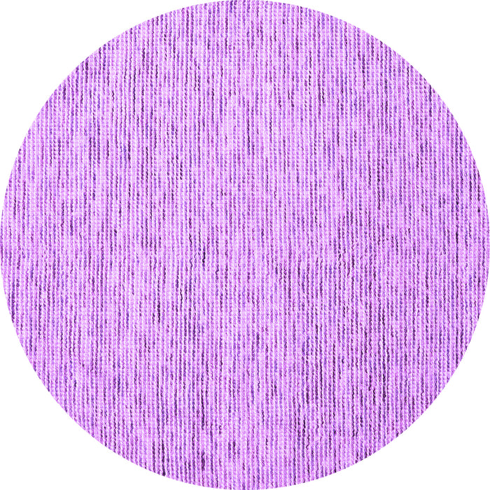 Round Abstract Purple Contemporary Rug, con1840pur
