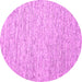 Round Abstract Pink Contemporary Rug, con1840pnk