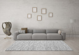 Machine Washable Abstract Gray Contemporary Rug in a Living Room,, wshcon1840gry