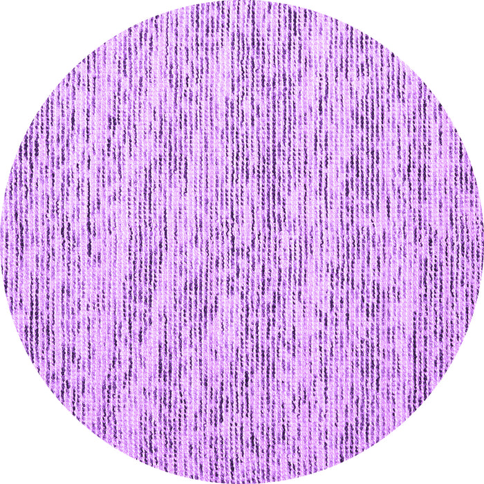 Round Abstract Purple Contemporary Rug, con1841pur