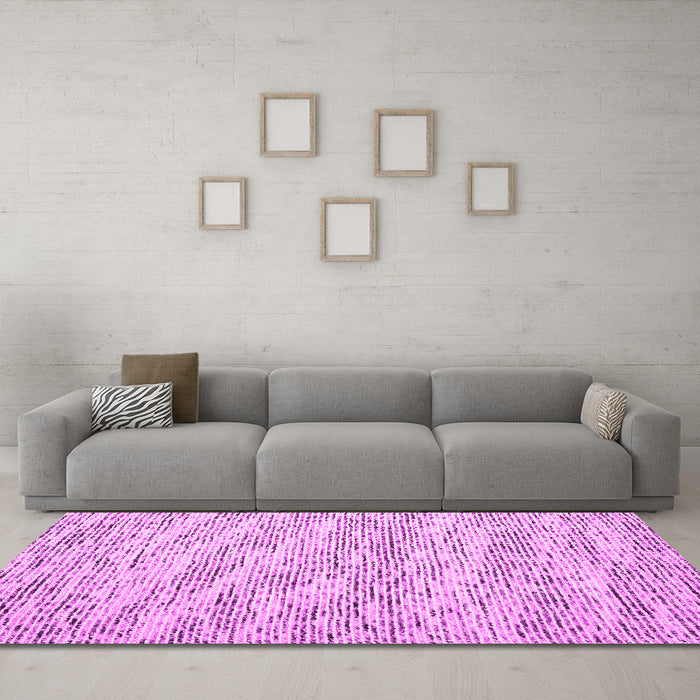 Machine Washable Abstract Pink Contemporary Rug in a Living Room, wshcon1841pnk