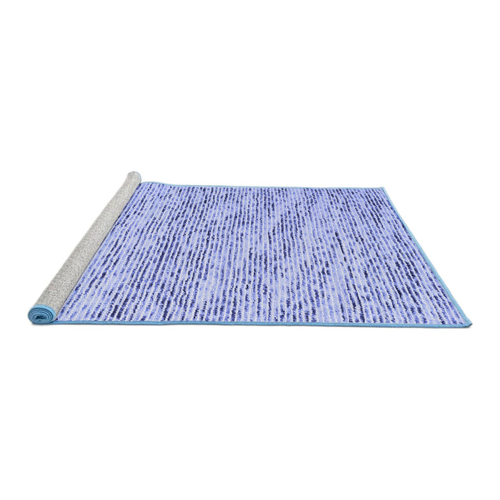 Sideview of Machine Washable Abstract Blue Contemporary Rug, wshcon1841blu