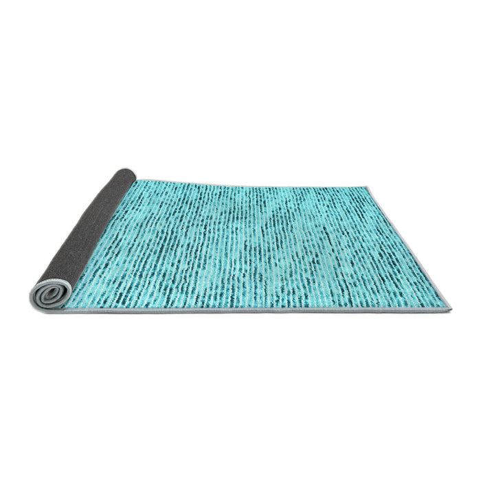 Sideview of Abstract Light Blue Contemporary Rug, con1841lblu