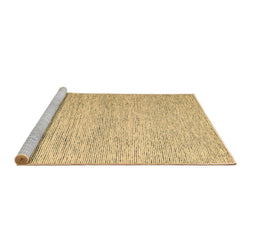 Sideview of Machine Washable Abstract Brown Contemporary Rug, wshcon1842brn
