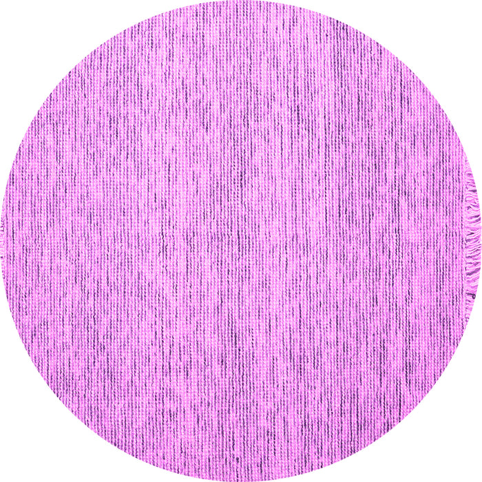 Round Abstract Pink Contemporary Rug, con1842pnk