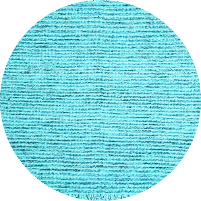 Round Abstract Light Blue Contemporary Rug, con1842lblu