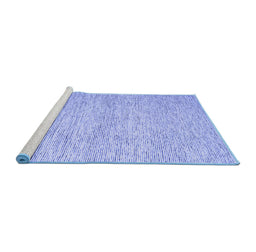 Sideview of Machine Washable Abstract Blue Contemporary Rug, wshcon1842blu