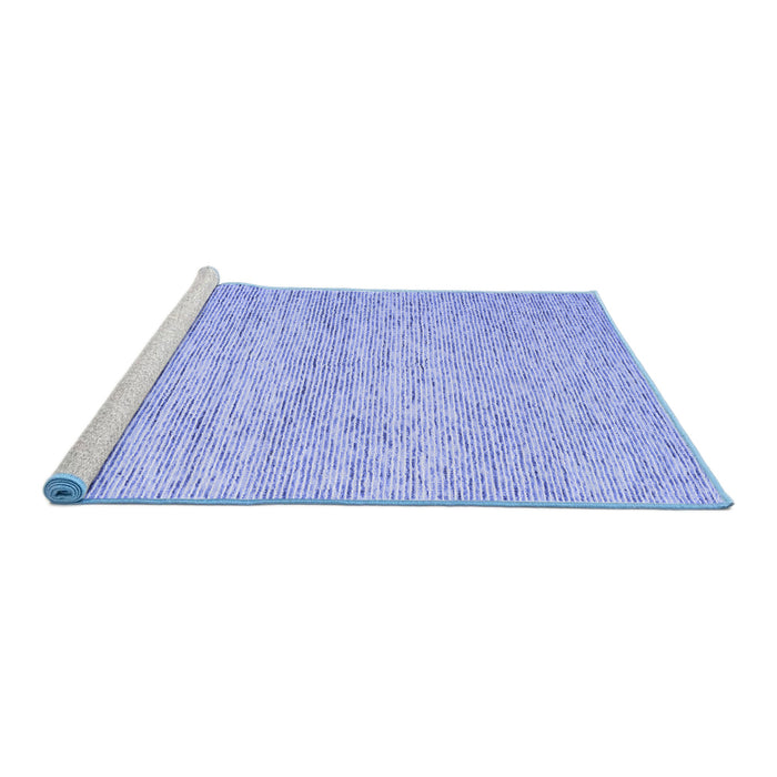 Sideview of Machine Washable Abstract Blue Contemporary Rug, wshcon1842blu
