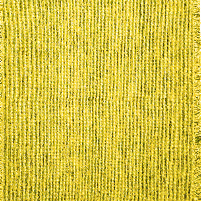 Square Abstract Yellow Contemporary Rug, con1842yw