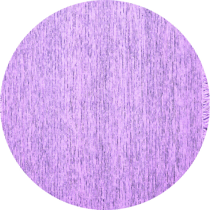 Round Abstract Purple Contemporary Rug, con1842pur