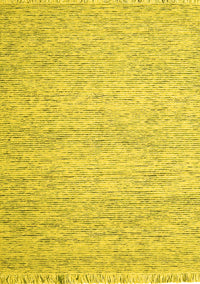 Abstract Yellow Contemporary Rug, con1842yw