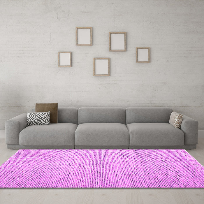 Machine Washable Abstract Pink Contemporary Rug in a Living Room, wshcon1842pnk