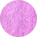 Round Machine Washable Abstract Pink Contemporary Rug, wshcon1843pnk