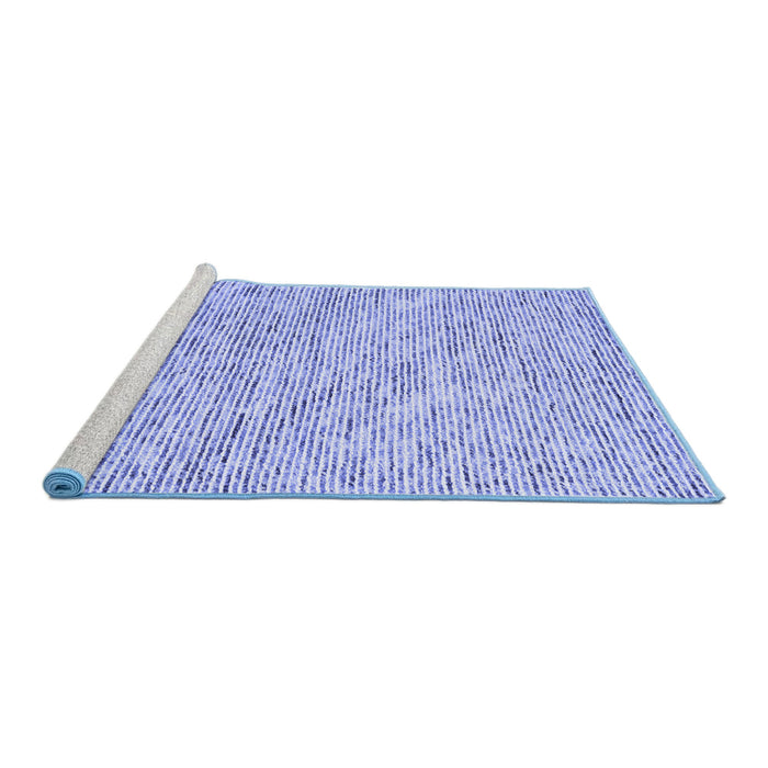 Sideview of Machine Washable Abstract Blue Contemporary Rug, wshcon1843blu