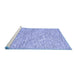 Sideview of Machine Washable Abstract Blue Contemporary Rug, wshcon1843blu